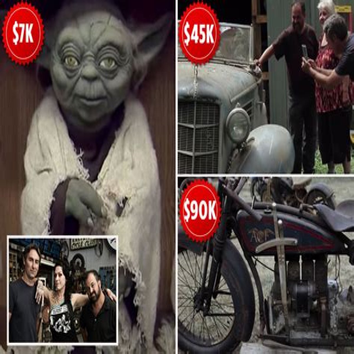 American Picker’s most expensive items so far, including a $90K motorcycle, $7K Yoda prototype, and $6K banners