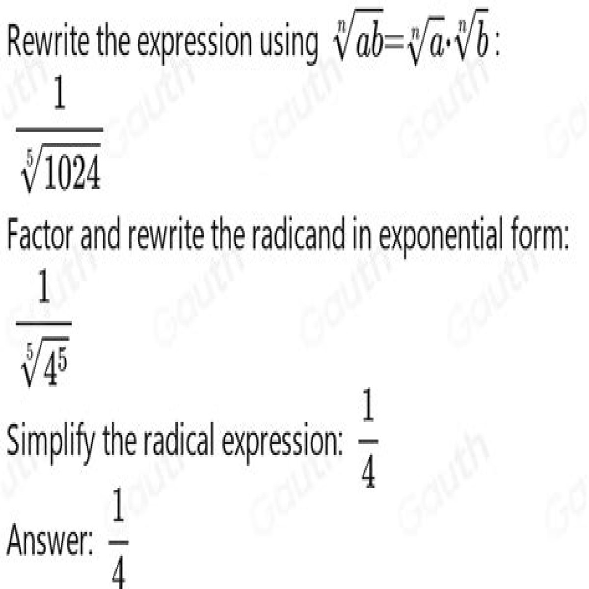 sqrt(1024)